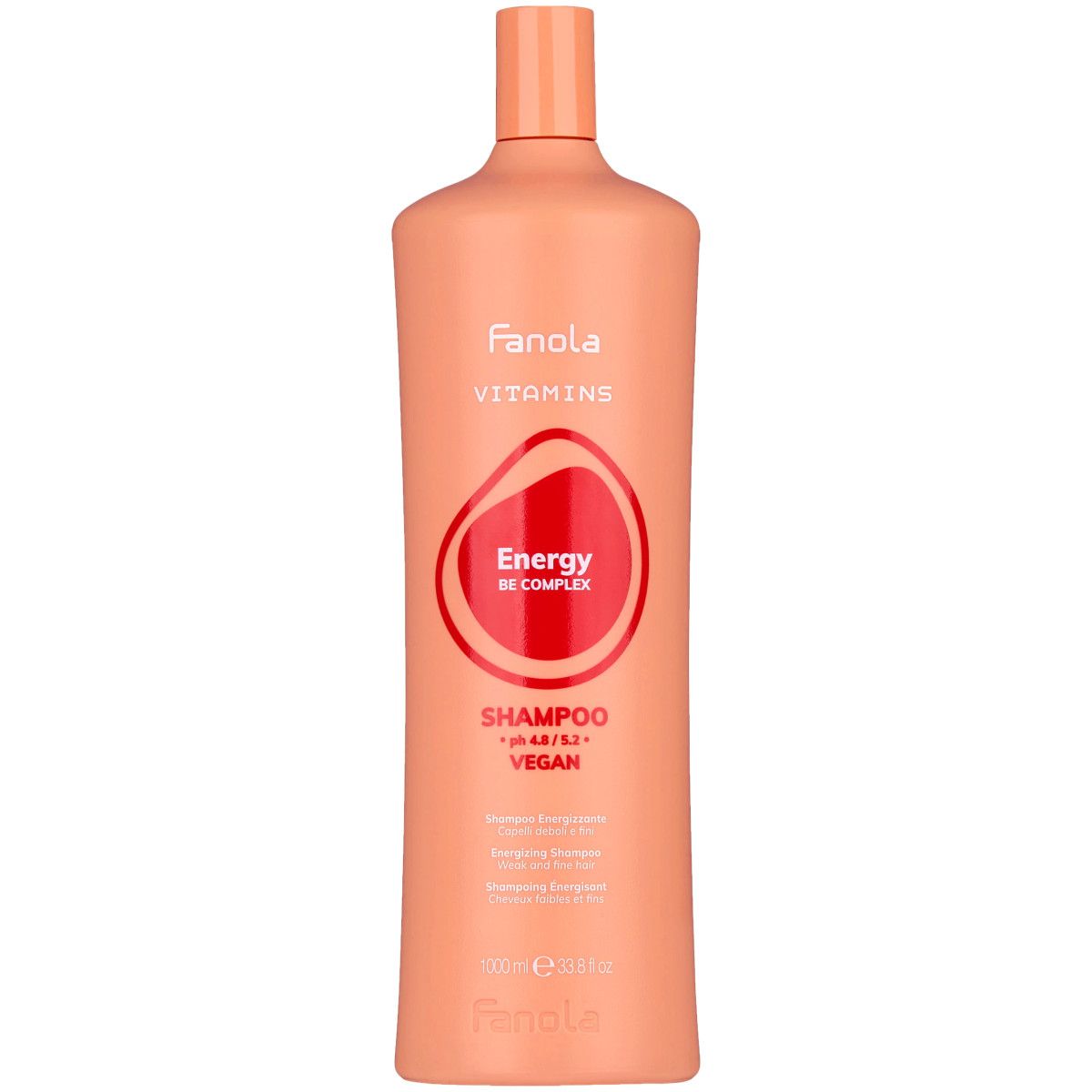 Fanola Vitamins Energy Szampon - szampon energetyzujący do włosów osłabionych, 1000ml