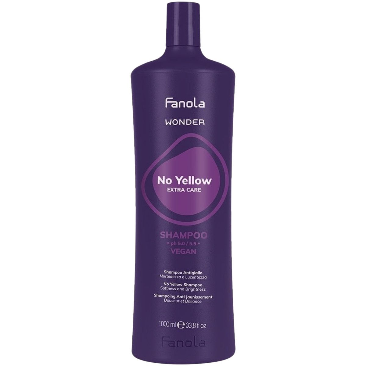 Fanola Wonder No Yellow Shampoo - szampon do włosów blond, 1000ml
