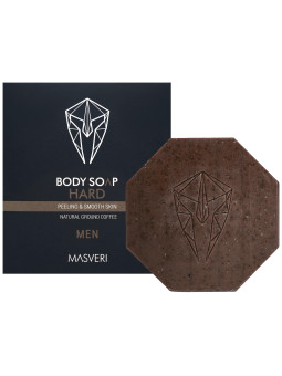 Masveri Body Soap Hard - peelingująco-wygładzające mydło do ciała, 100g