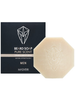 Masveri Beard Soap Pure Scent - wygładzająco-wzmacniające mydło do brody, 100g