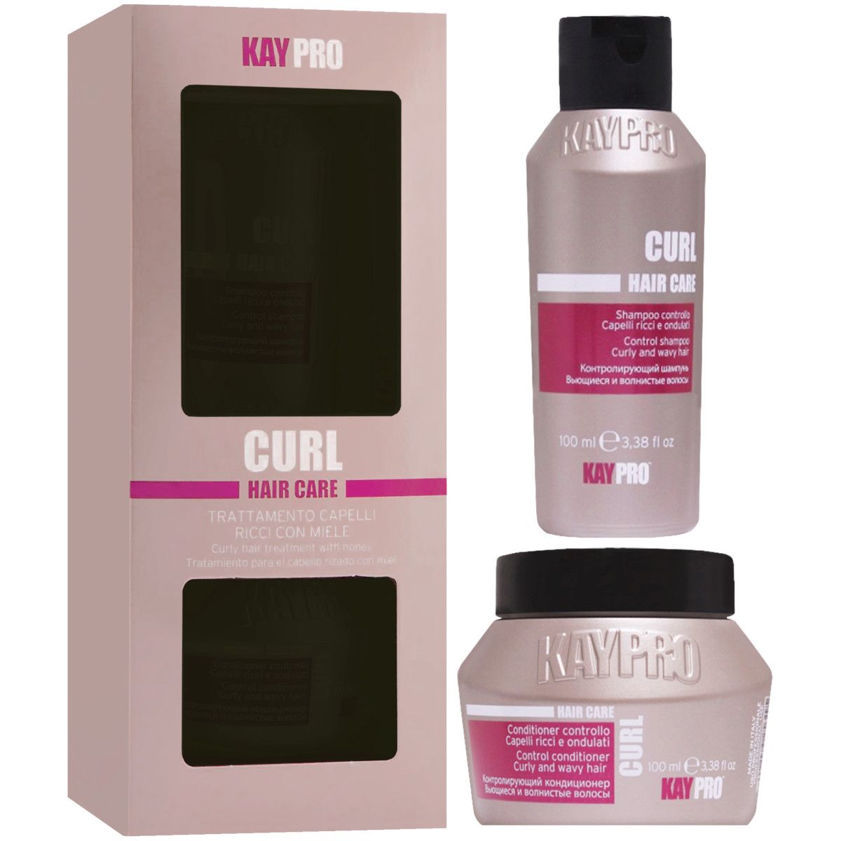 KayPro Curl Hair Care - zestaw do włosów kręconych, 2x100ml