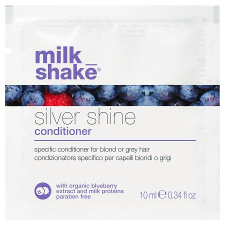 Milk Shake Silver Shine - odżywka do włosów rozjaśnianych i blond, 10 ml