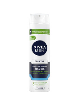 Nivea Men Sensitive - ochronny żel do golenia bez alkoholu, 200ml