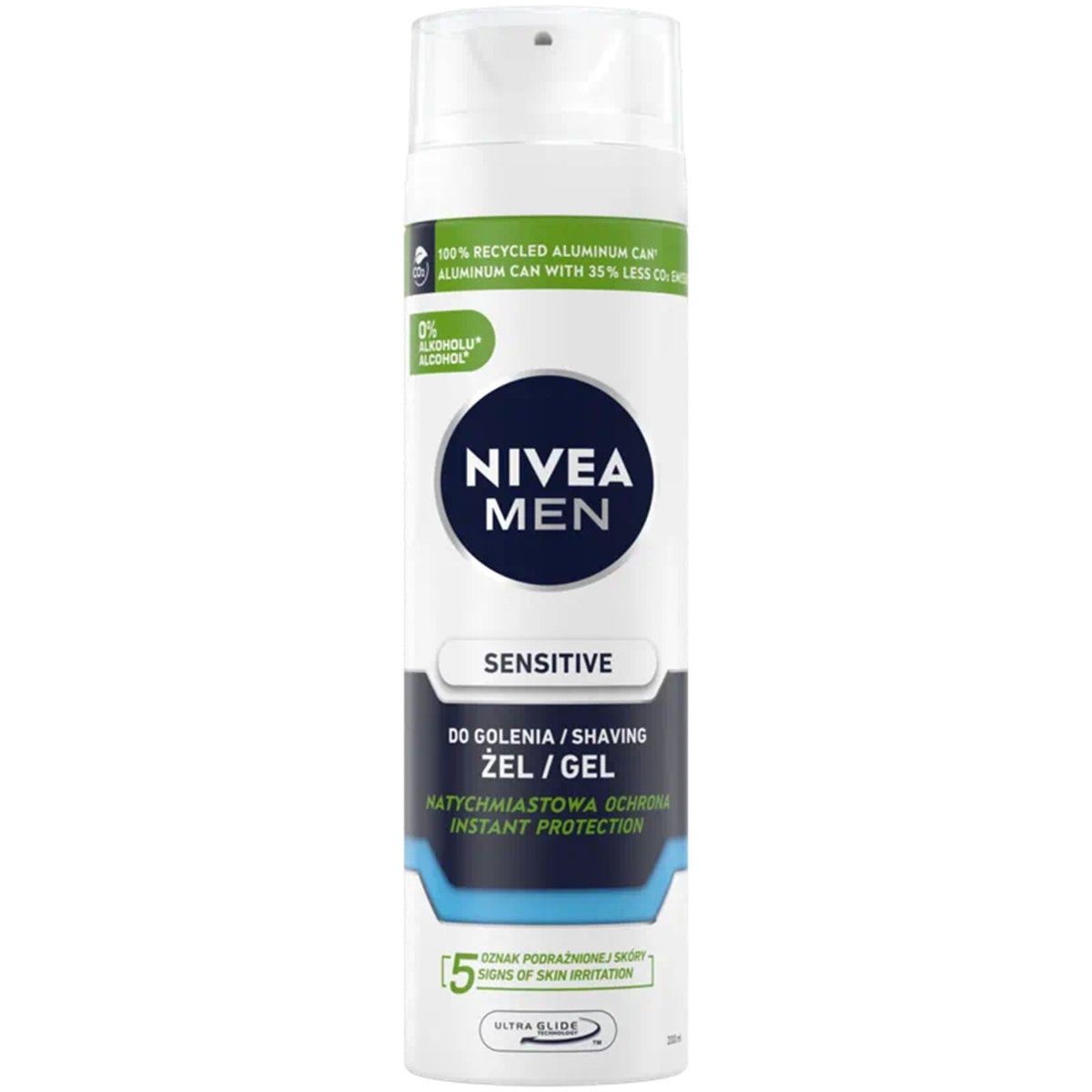 Nivea Men Sensitive - ochronny żel do golenia bez alkoholu, 200ml