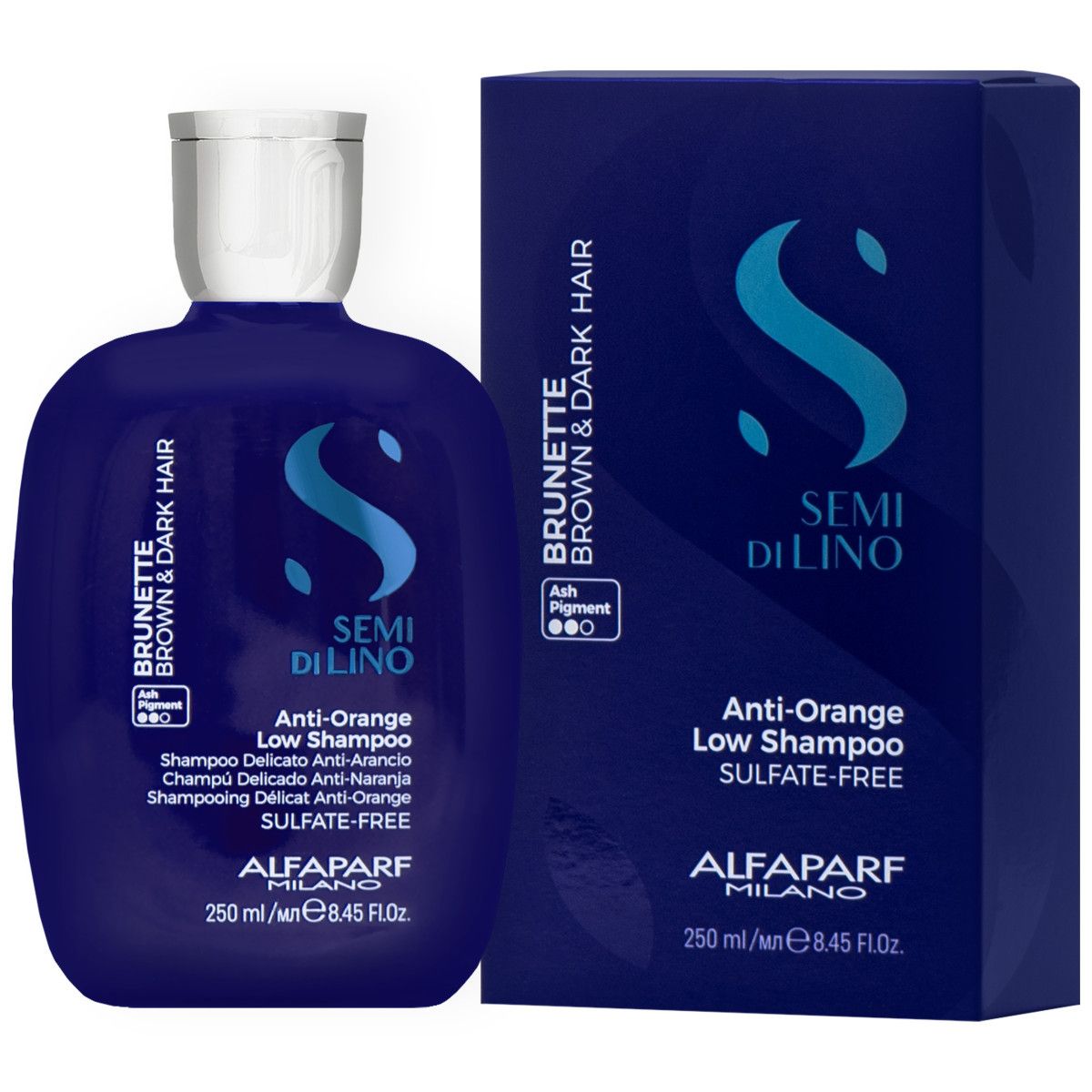 Alfaparf Anti Orange Low - szampon neutralizujący żółte odcienie do włosów ciemnych, 250ml