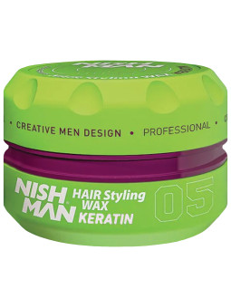 Nishman Hair Wax 05 Keratin - keratynowa pomada do włosów, 150ml
