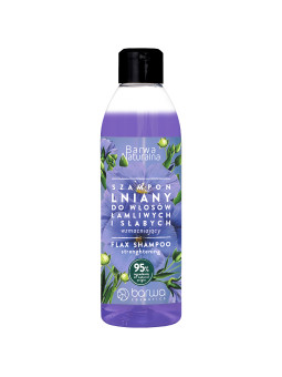 Barwa Naturalna - wzmacniający szampon lniany do włosów, 300ml
