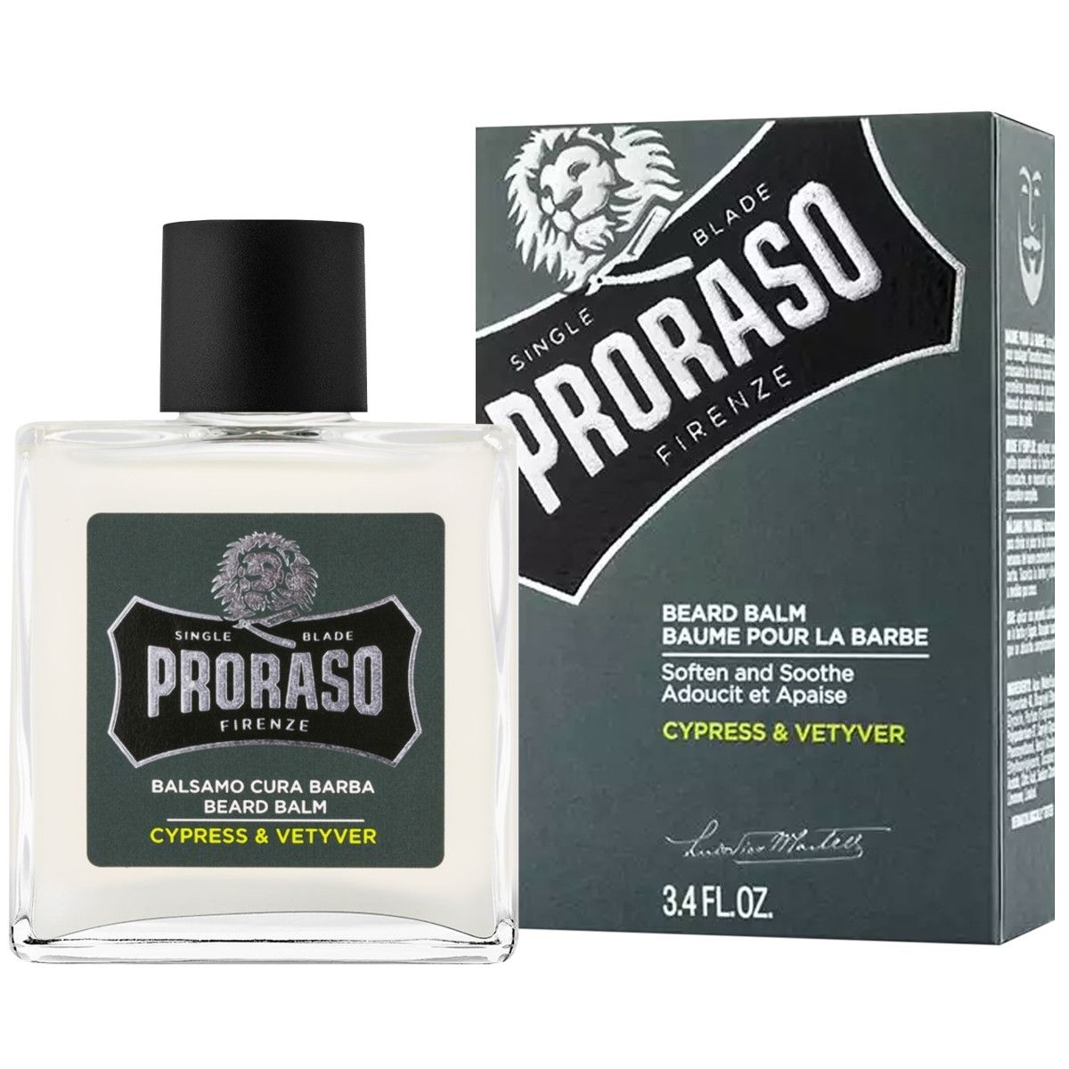 Proraso Cypress & Vetyver Beard Balm - balsam do pielęgnacji brody cyprys i wetyweria, 100ml