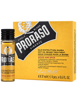 Proraso Wood & Spice Oil Beard - drzewno-korzenny olejek do brody, 4x17ml