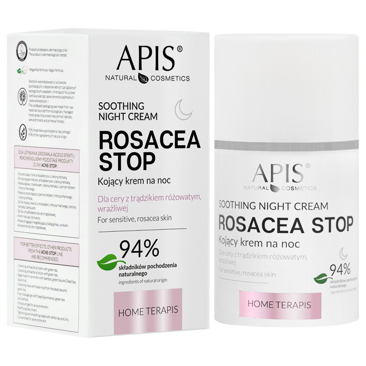 Apis ROSACEA-STOP - kojący krem do twarzy na noc, 50ml