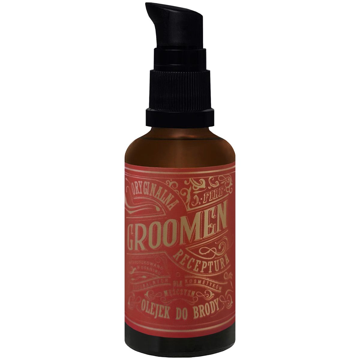 Groomen FIRE Beard Oil - pielęgnujący olejek do brody, 50ml