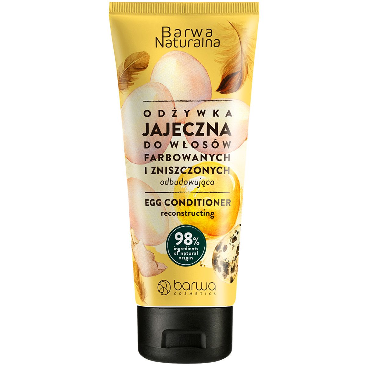 Barwa Naturalna Jajeczna - odbudowująca odżywka jajeczna do włosów, 200ml