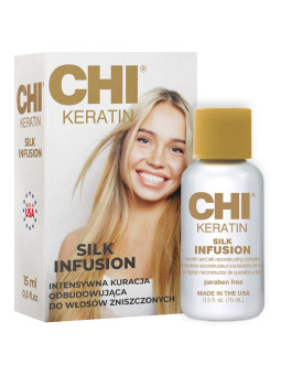 Chi Keratin Silk Infusion - serum do włosów z keratyną, 15ml