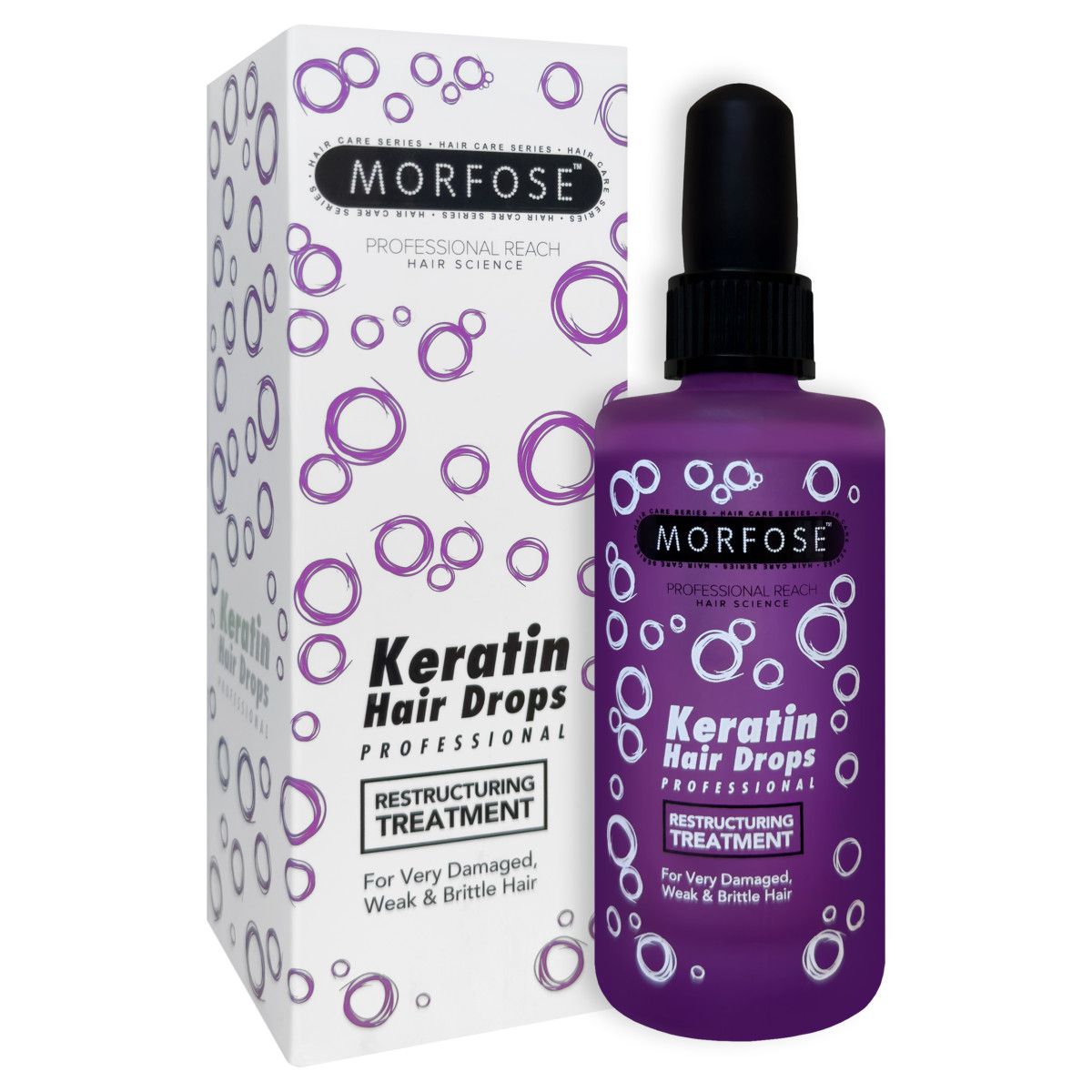 Morfose Keratin Hair Drops Serum - regenerujące serum do włosów, 100ml