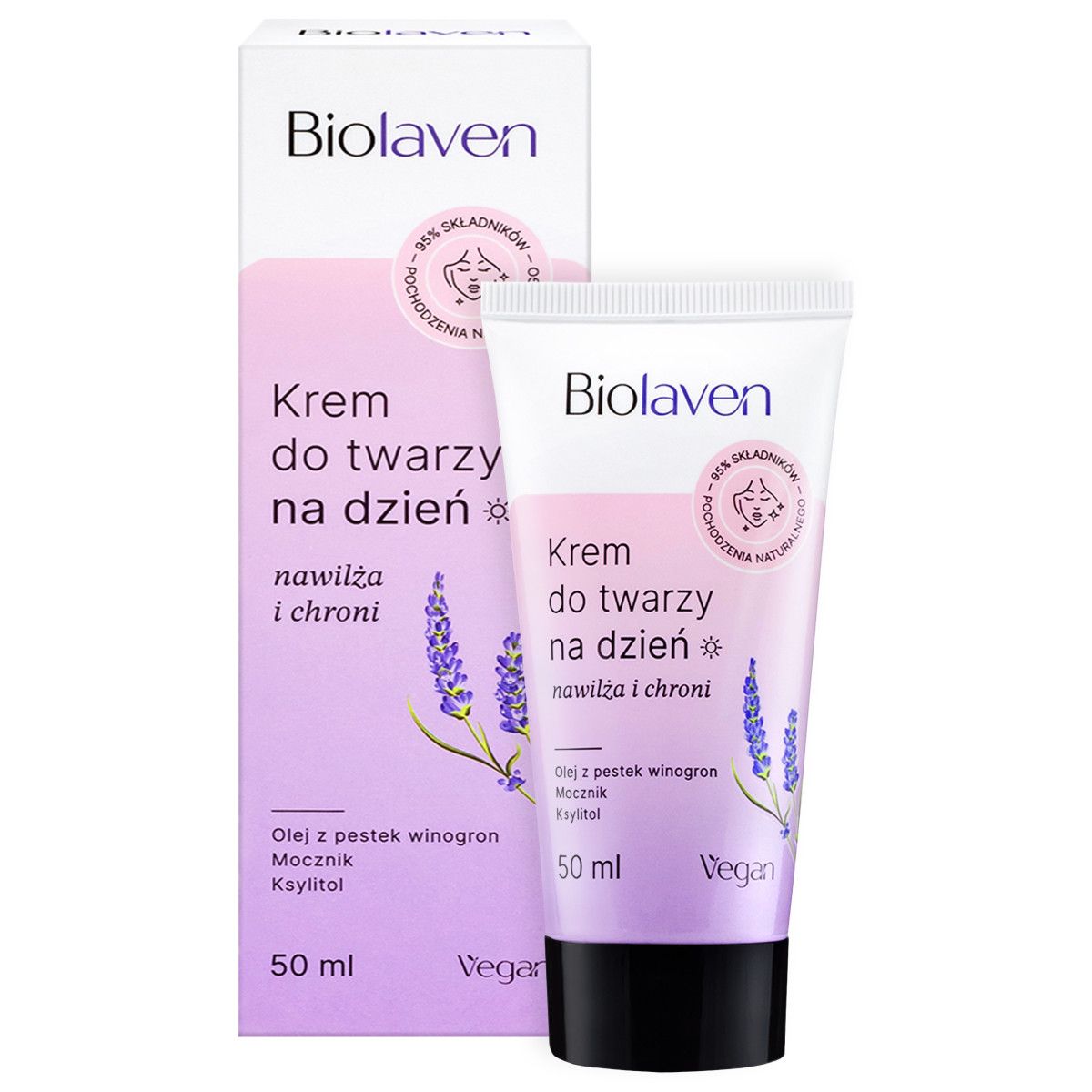 Biolaven Organic - Krem nawilżający do twarzy na dzień 50ml