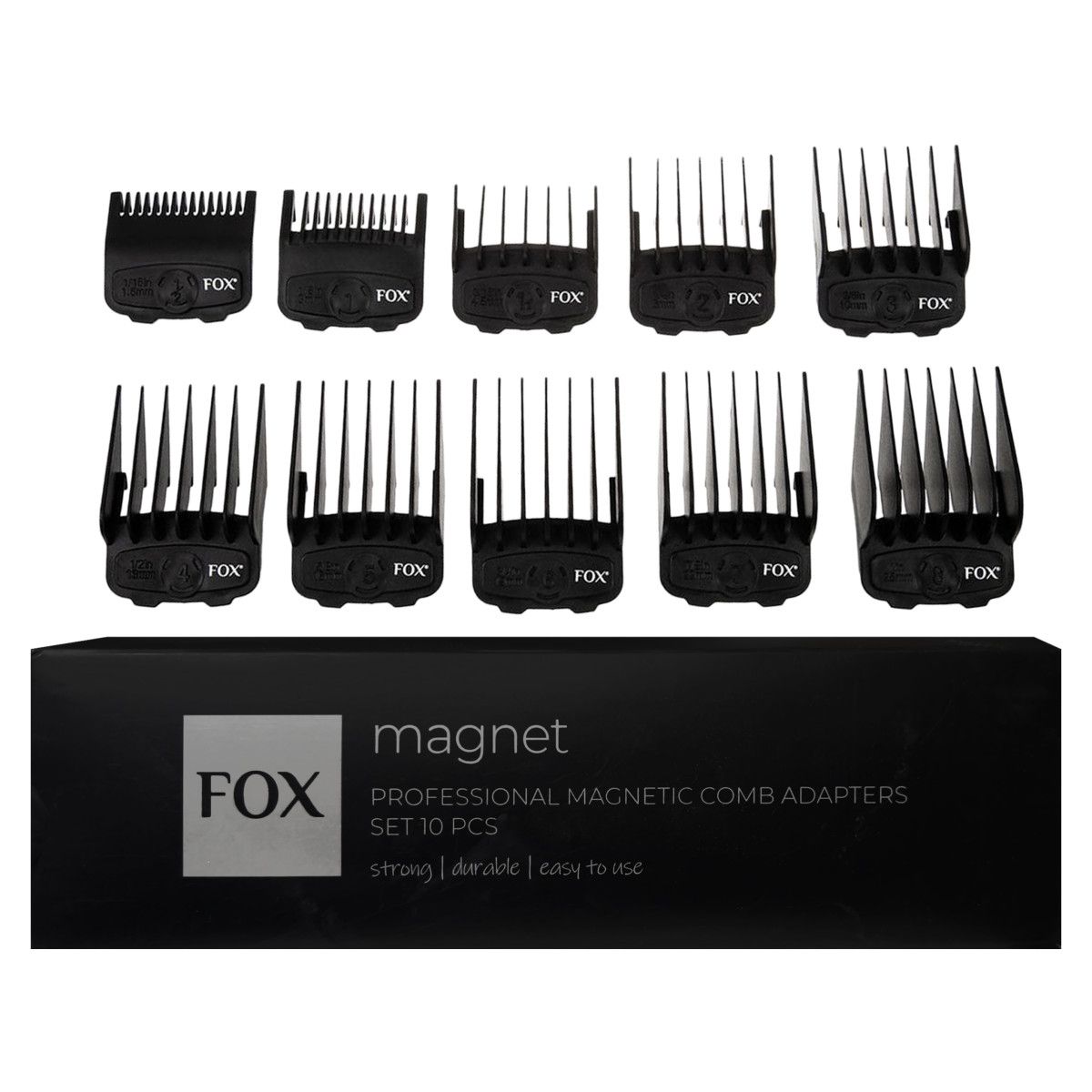 FOX MAGNET MAGNET Zestaw - profesjonalna nasadka magnetyczna do maszynki 10szt