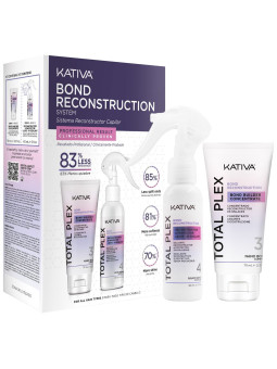 KATIVA Total Plex Reconstruction Kit - regenerujący zestaw odżywek do włosów, 60ml + 70ml