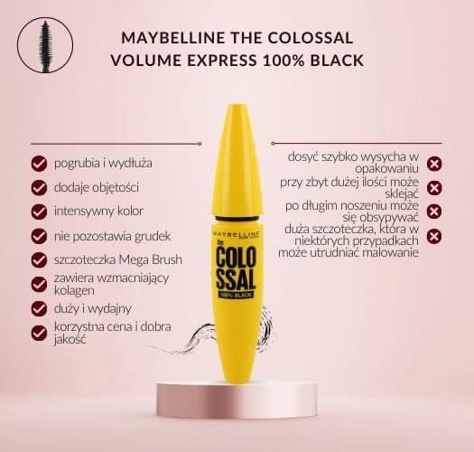 Tusz Maybelline The Colossal Volume Express 100% Black